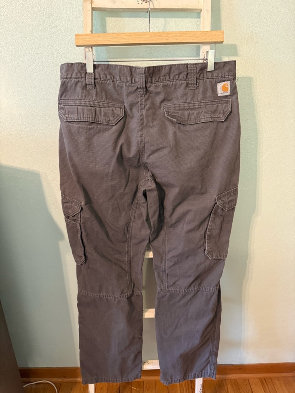 Carhartt Men's Charcoal Gray Cargo Pants Relaxed Fit Size 36x32 - Picture 5 of 10